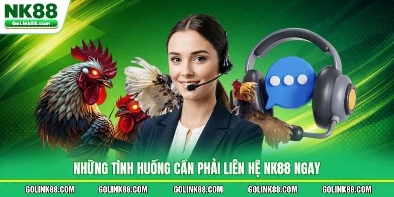 Những tình huống cần phải liên hệ NK88 ngay